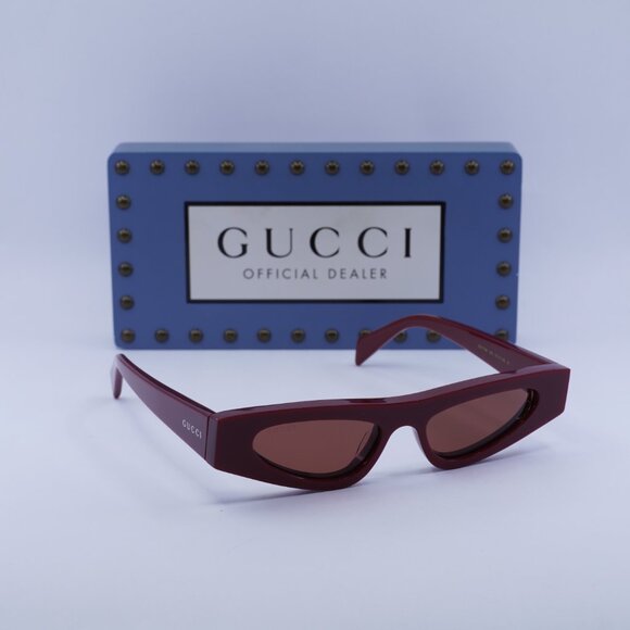 Gucci GG1779S 003 Cat Eye Sunglasses - Burgundy/Brown main image 5